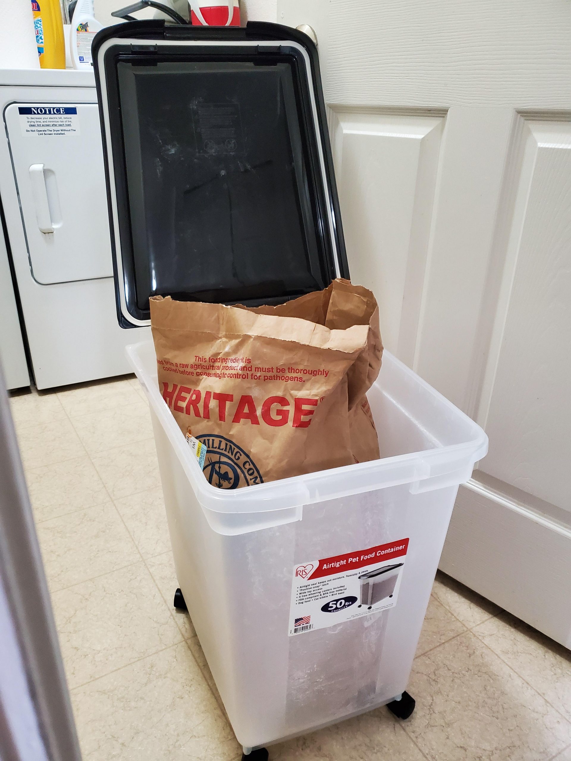 The Perfect Solution for Storing 50 lb of Dog Food: A Convenient Container for Pet Owners